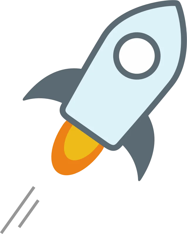 Illustration of a rocket taking off, standing in for a fast start
